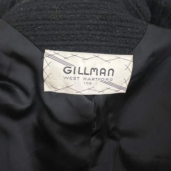 Vintage 1960's Textured Black Wool Coat with Faux Fur Collar and Cuffs - Picture 7 of 10